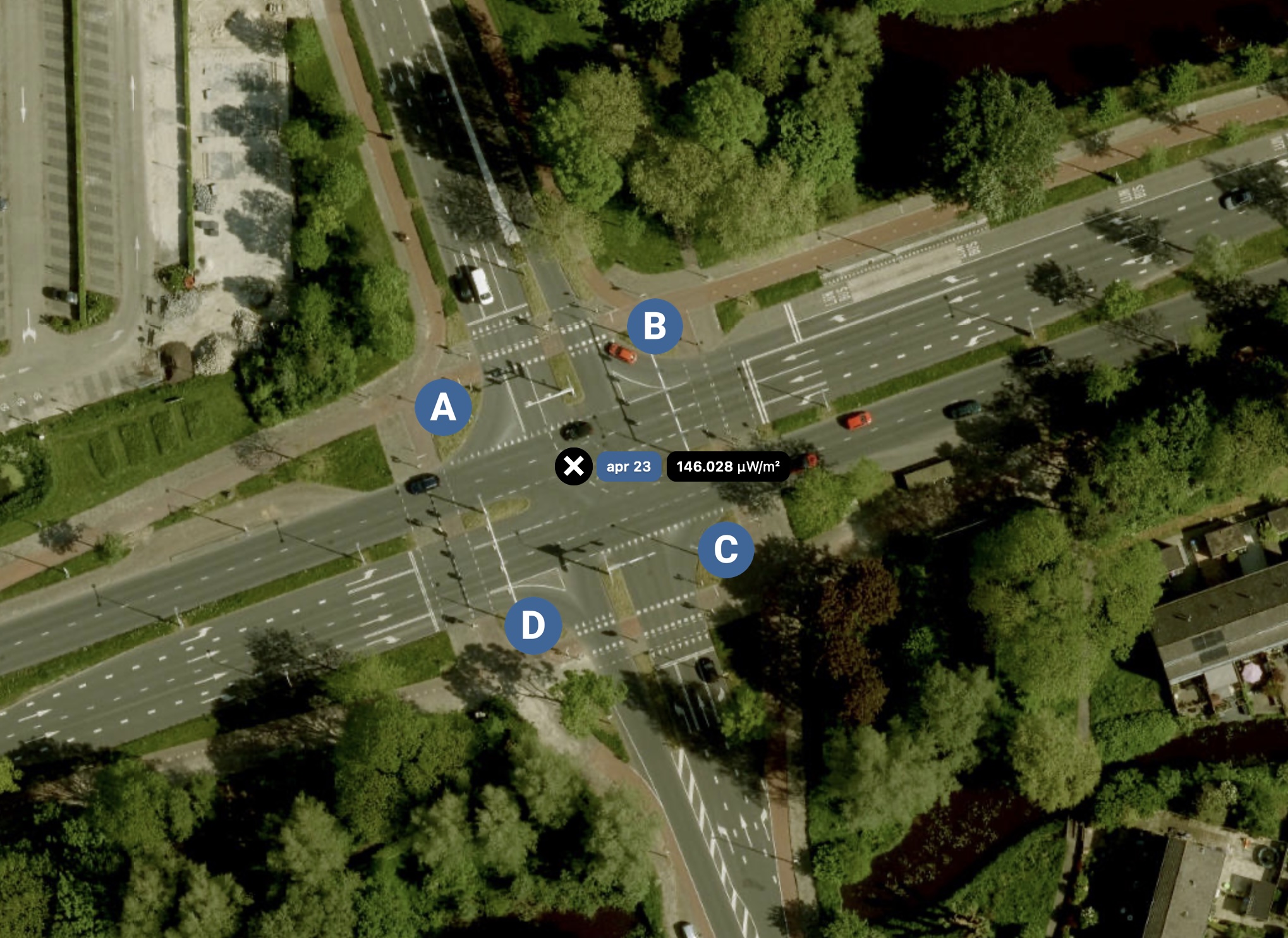 4-puntmeting op kruising in Leeuwarden