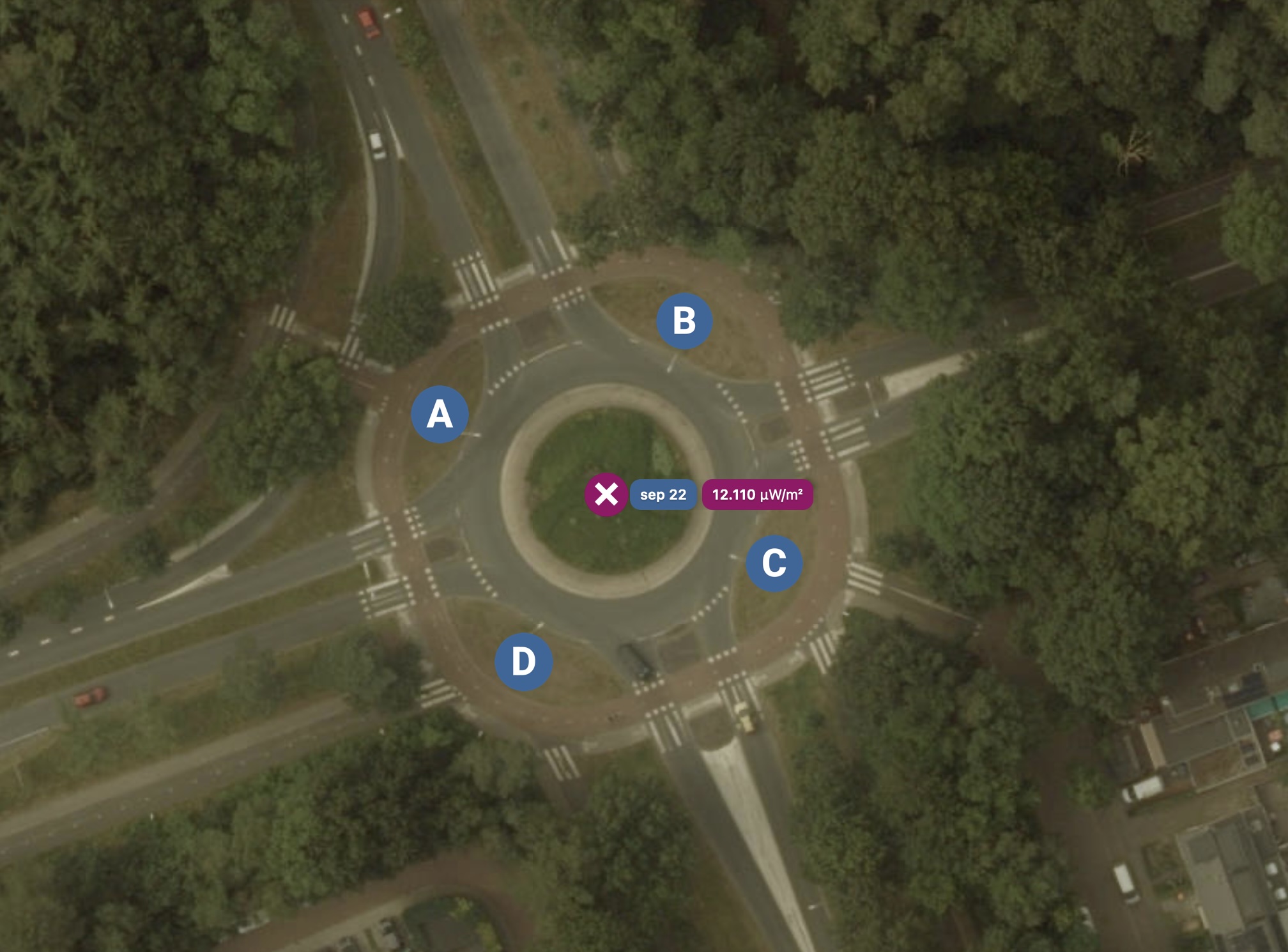 4-puntmeting op rotonde in Zeist